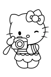 desenho para colorir da hello kit