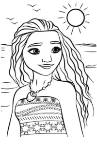 desenho para colorir moana