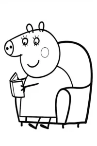 desenho para colorir peppa