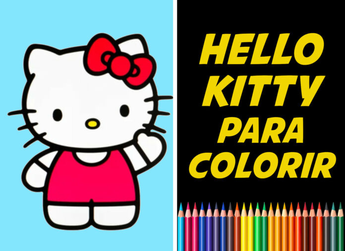 hello kitty para colorir