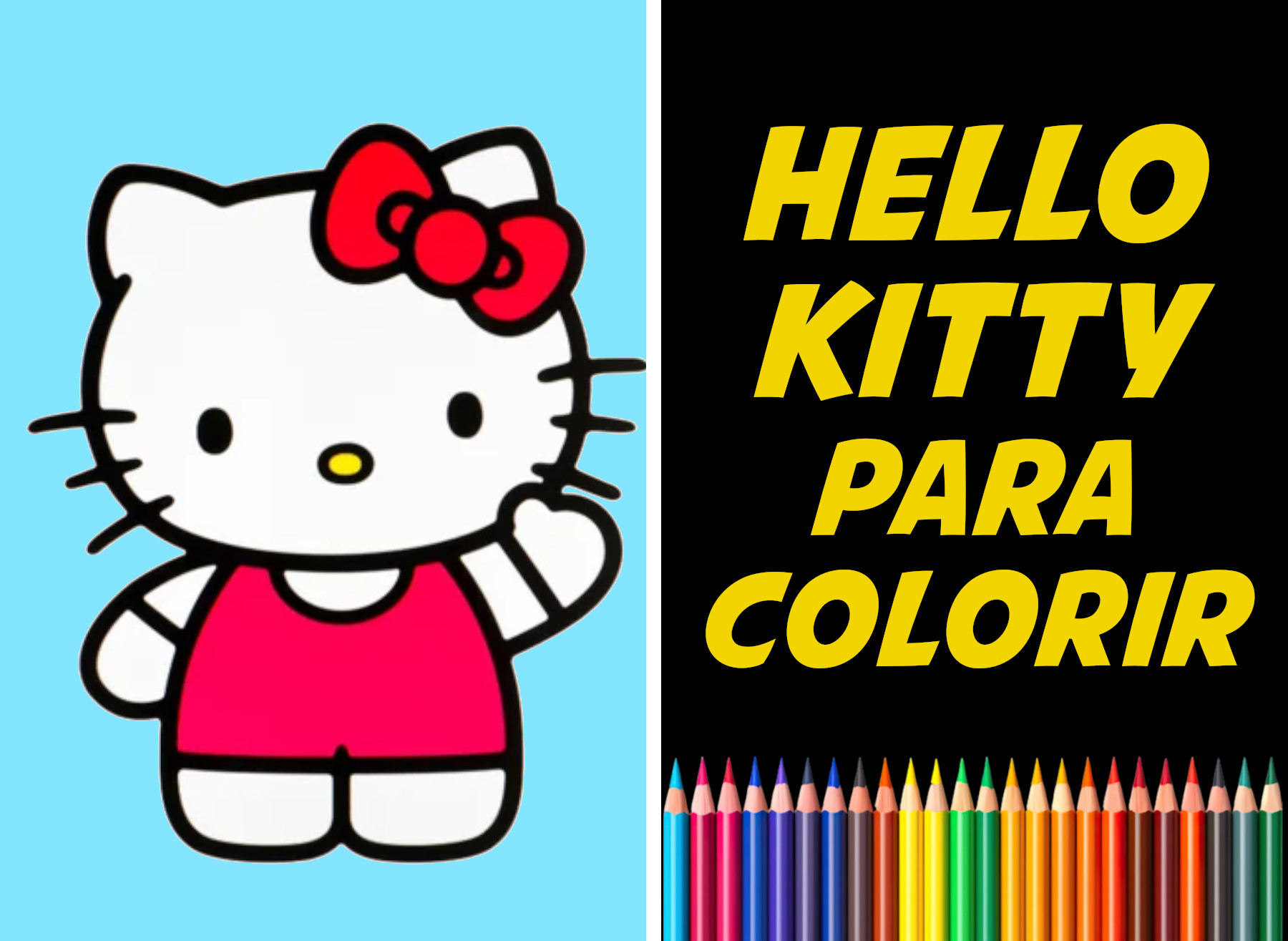 hello kitty para colorir