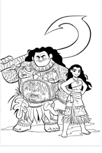 moana para colorir