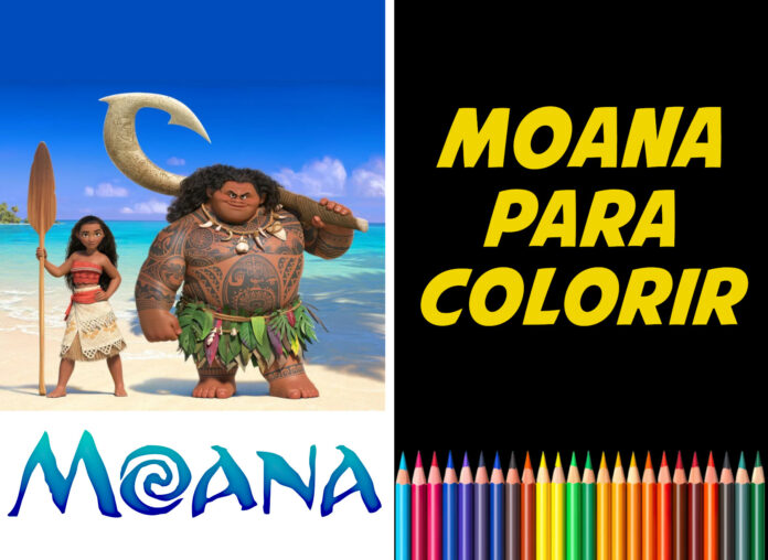 moana para colorir