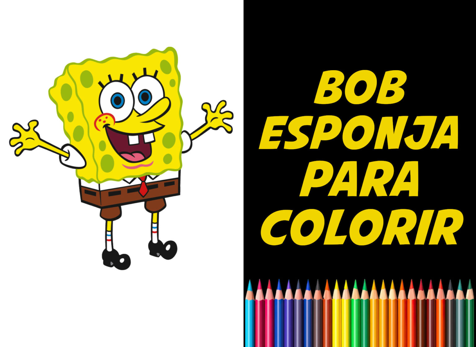 Bob Esponja para Colorir : imprimir 30 imagens (PDF e JPG)