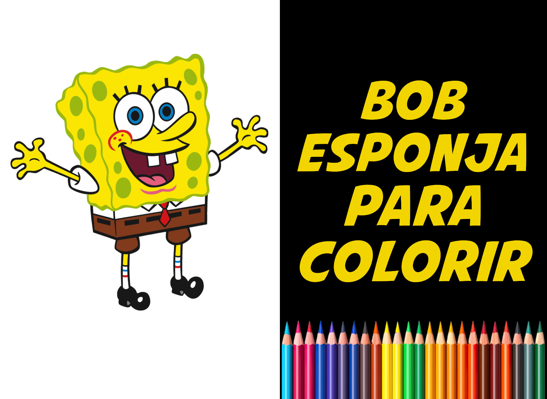 bob esponja para colorir