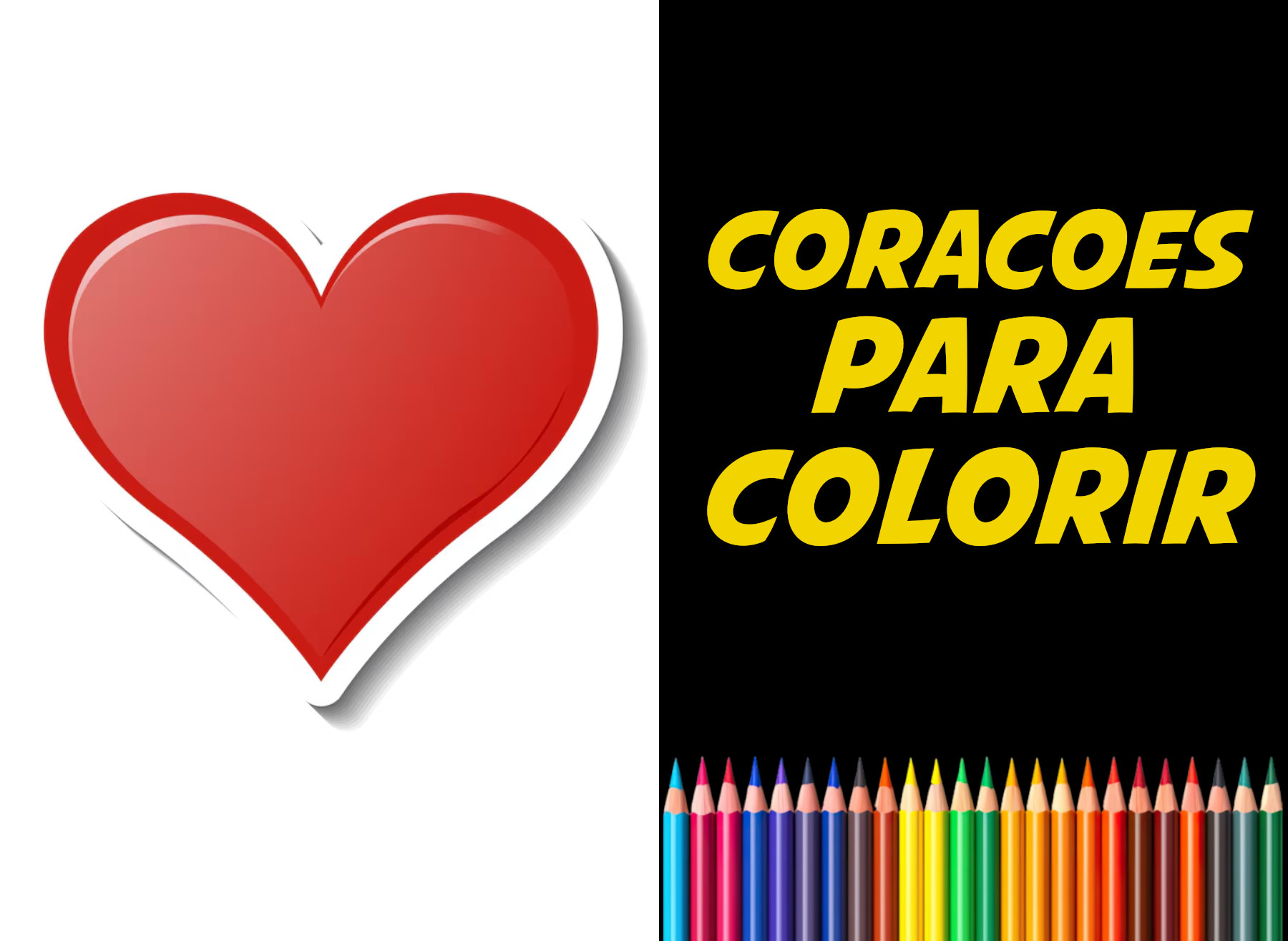coracoes para colorir