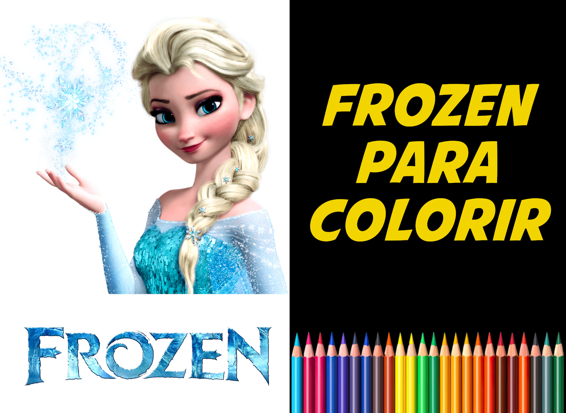 frozen para colorir
