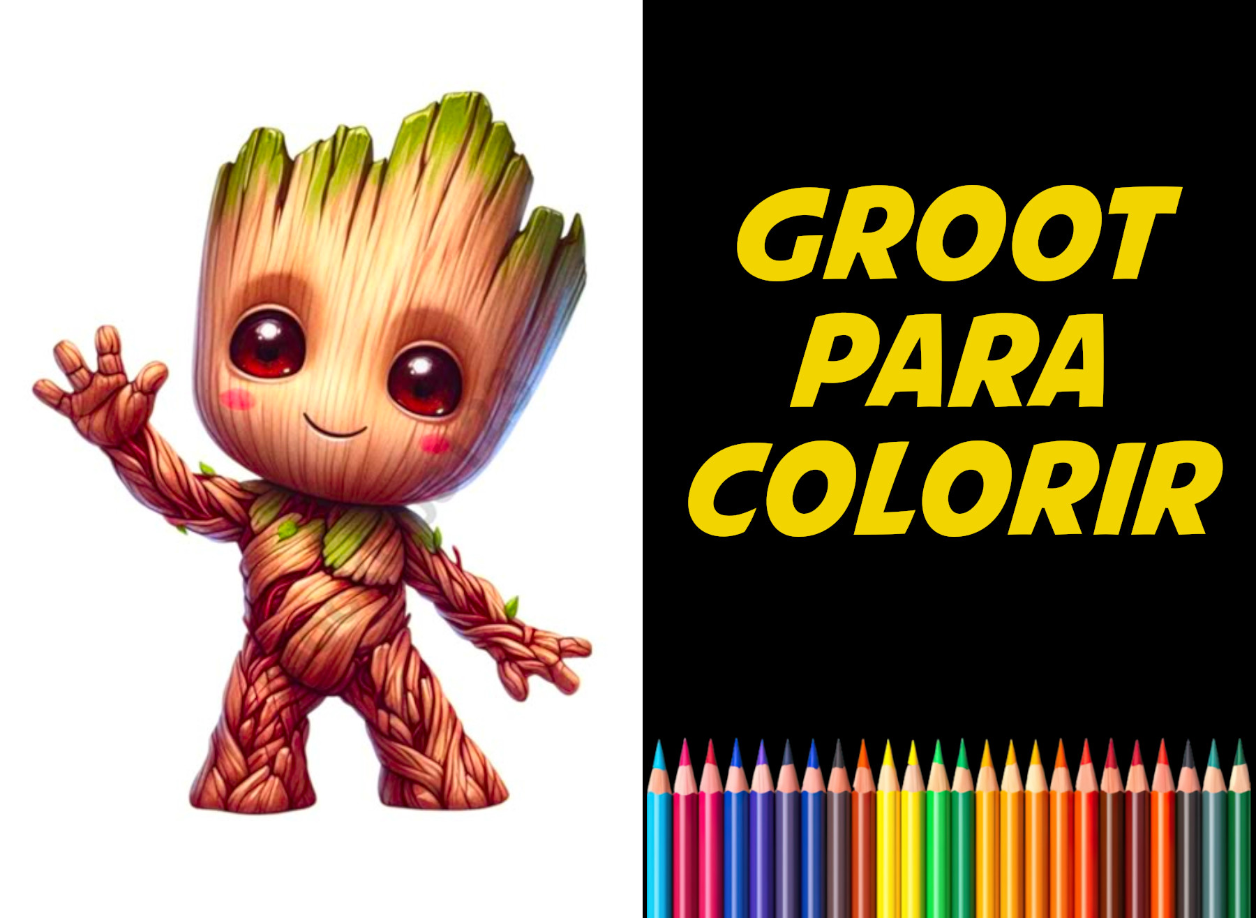 groot para colorir