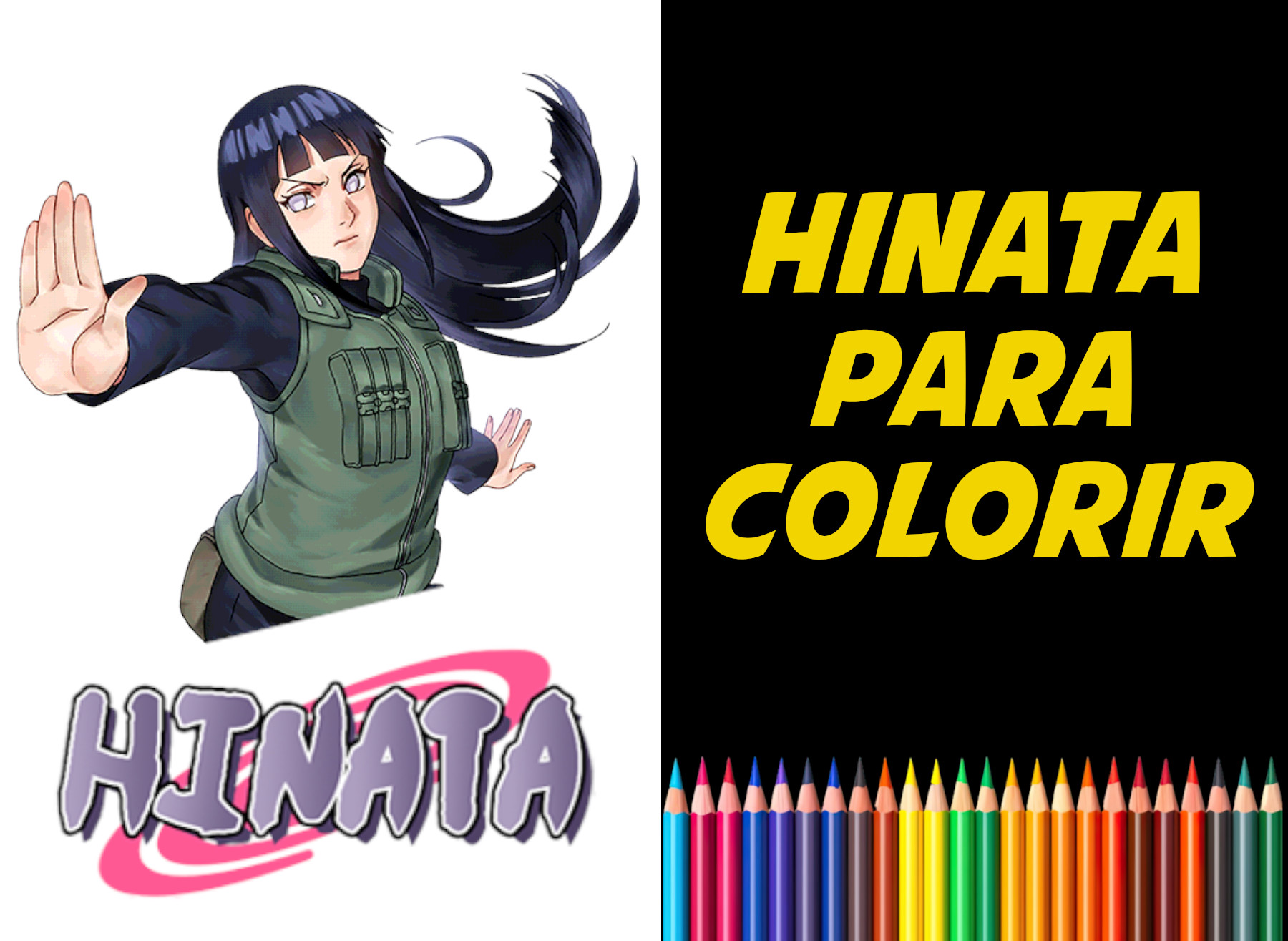 hinata para colorir