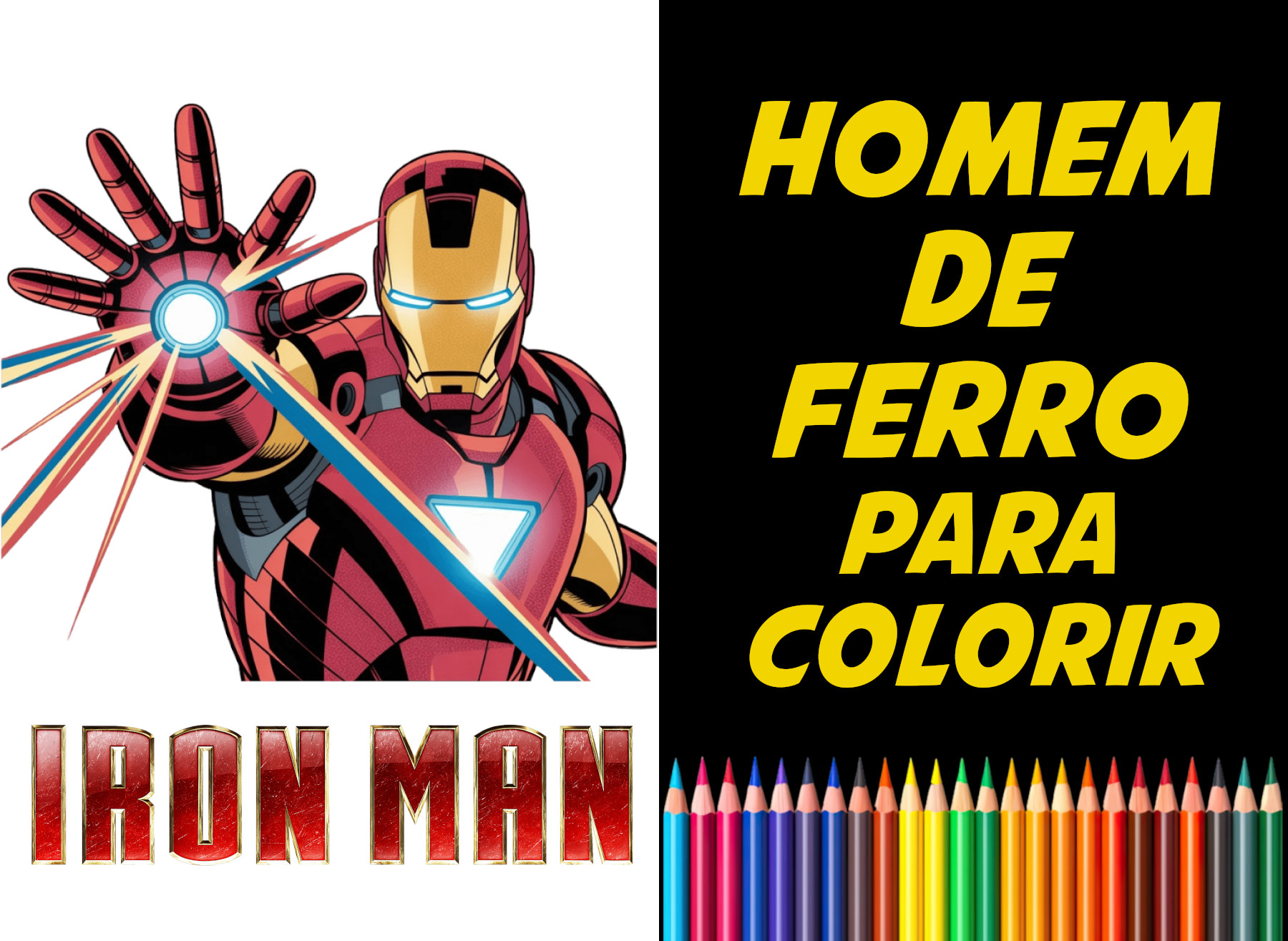 homem de ferro para colorir