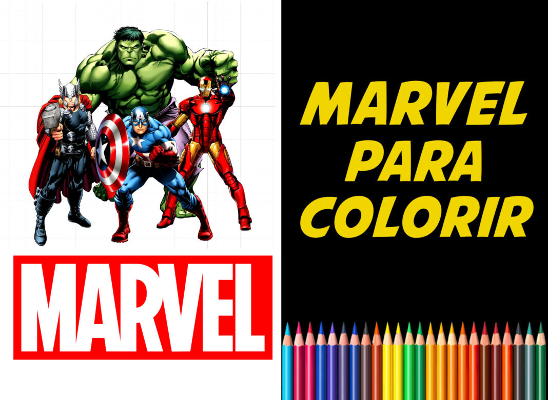 marvel para colorir
