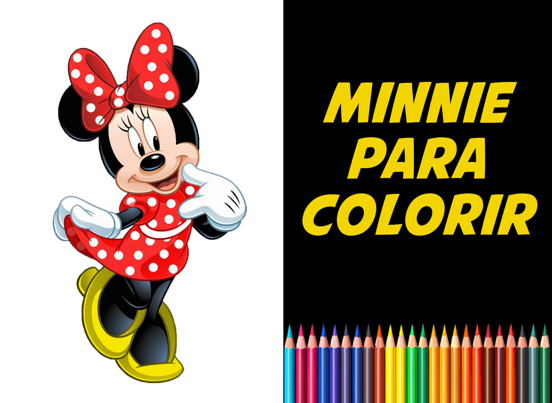 minnie para colorir