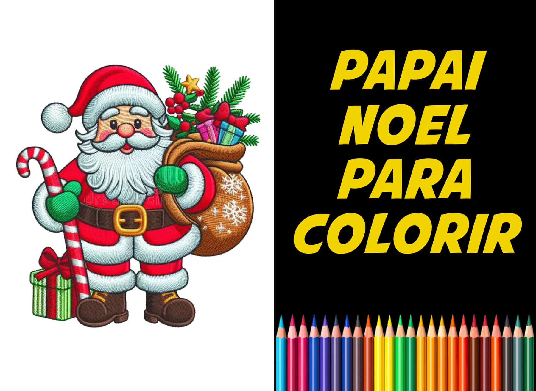 papai noel para colorir