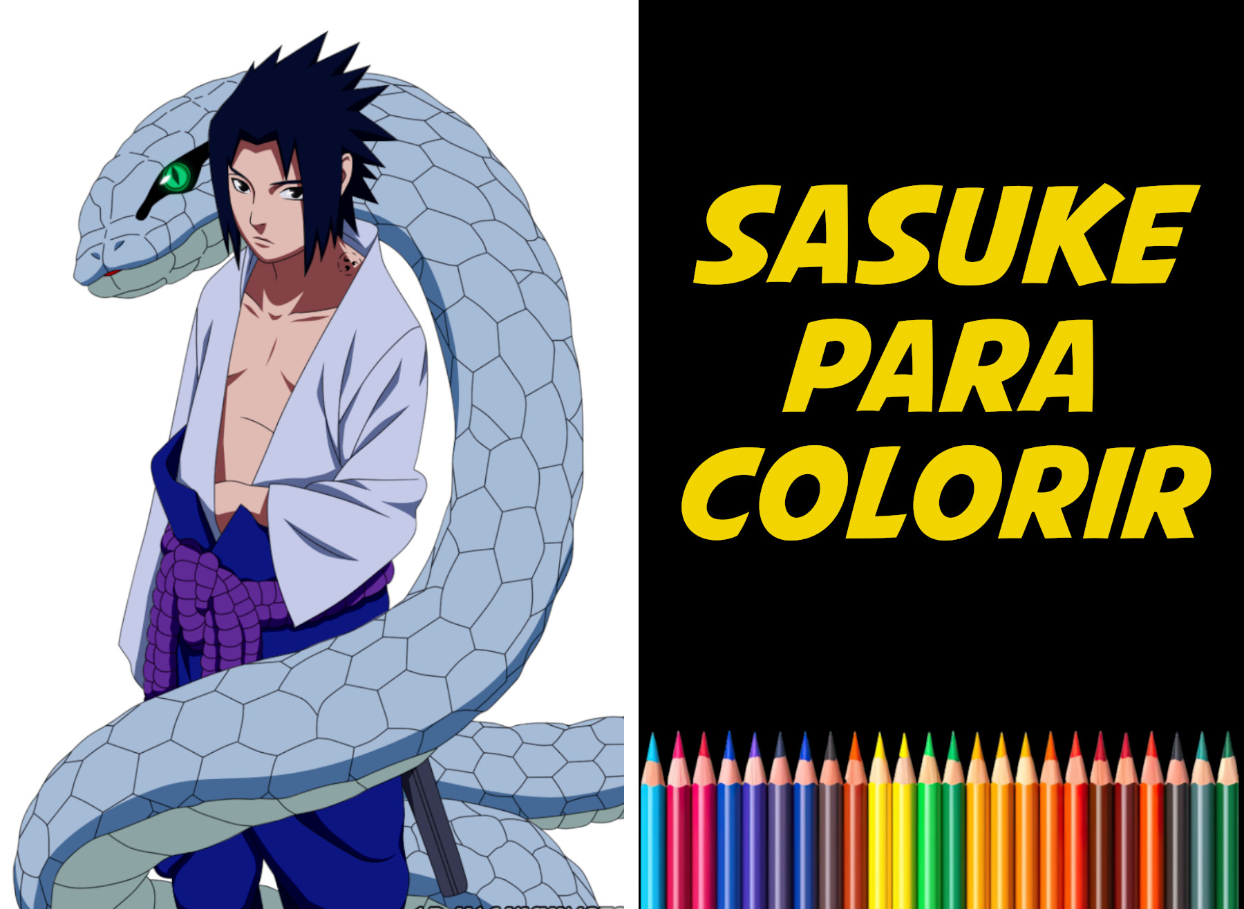 sasuke para colorir