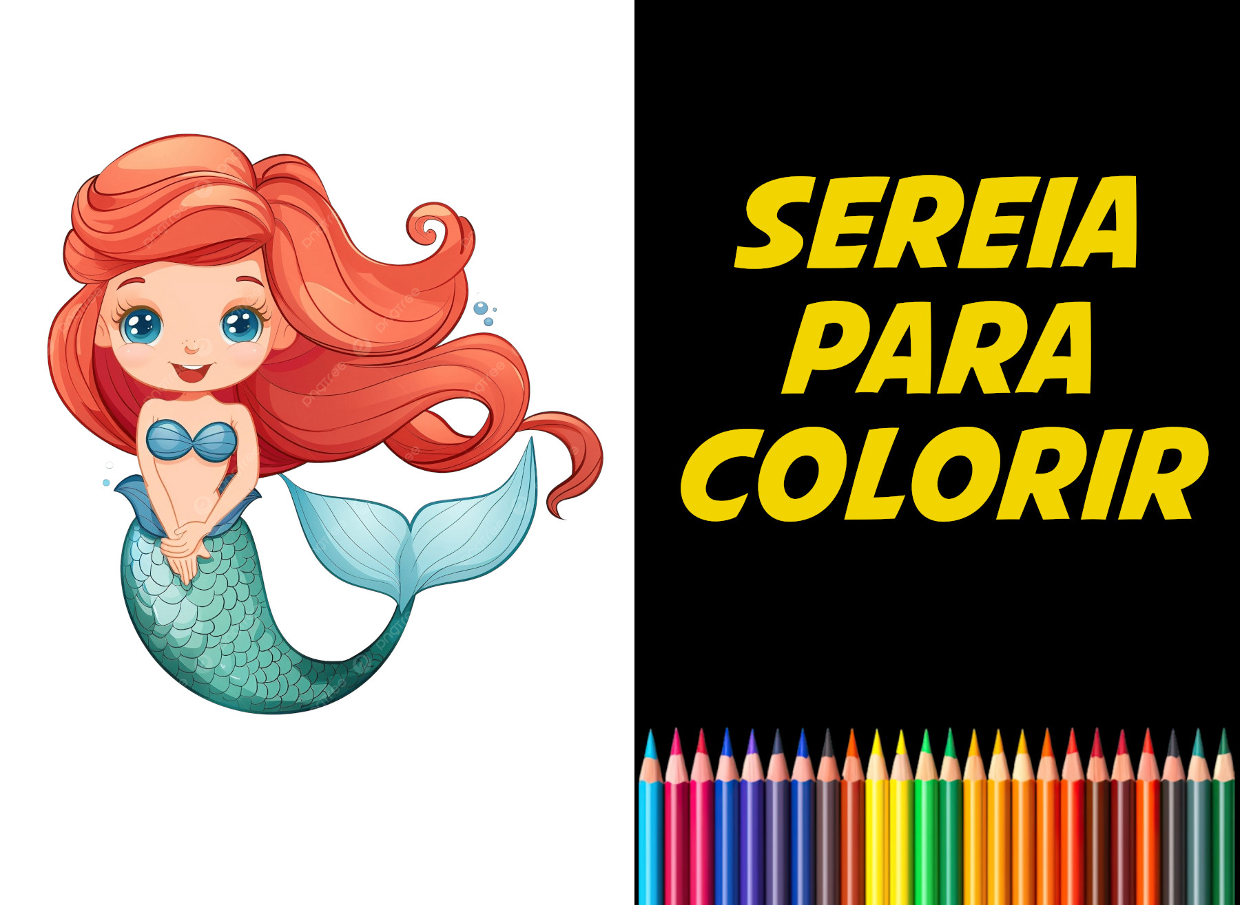 sereia para colorir