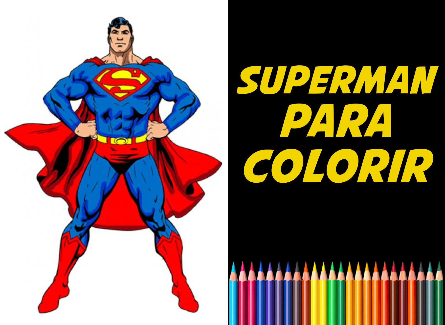 superman para colorir