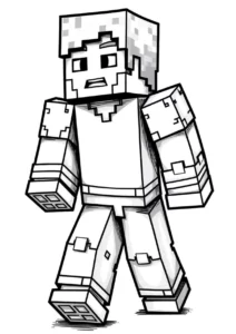 desenho minecraft para colorir