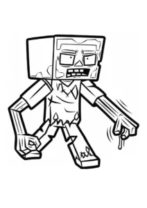 desenho para colorir minecraft