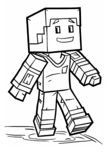 desenho para colorir minecraft