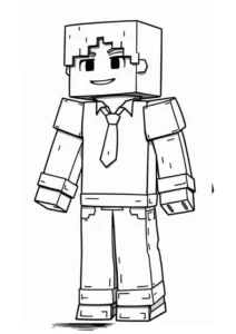 desenho para colorir minecraft
