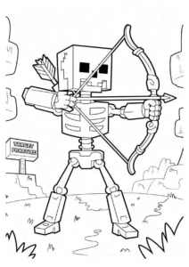 desenho para pintar minecraft