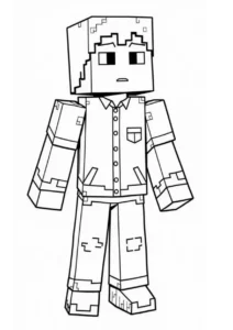 desenho para pintar minecraft