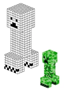 geleia minecraft para colorir