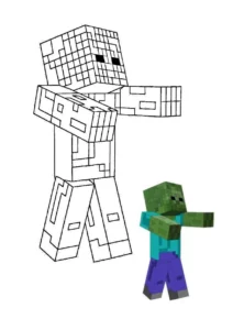minecraft desenho para colorir