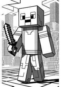 minecraft desenho para colorir