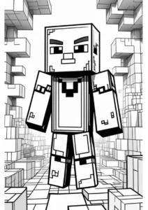 personagens minecraft para colorir