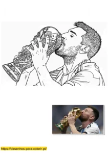 desenho messi para colorir