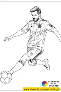 desenho messi para colorir