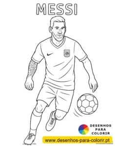 desenho para colorir messi