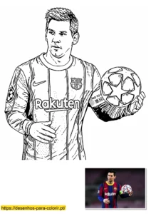 messi para colorir
