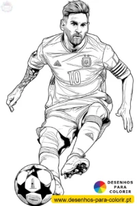 messi para colorir