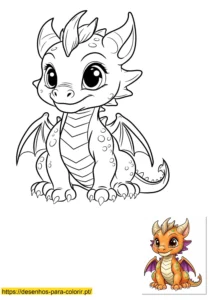 desenho dragao para colorir