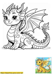desenhos para colorir dragao