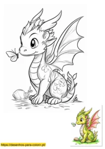 dragao para colorir