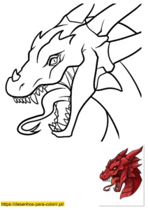 dragao para colorir