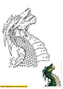 dragao para colorir