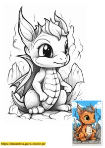 dragao para colorir